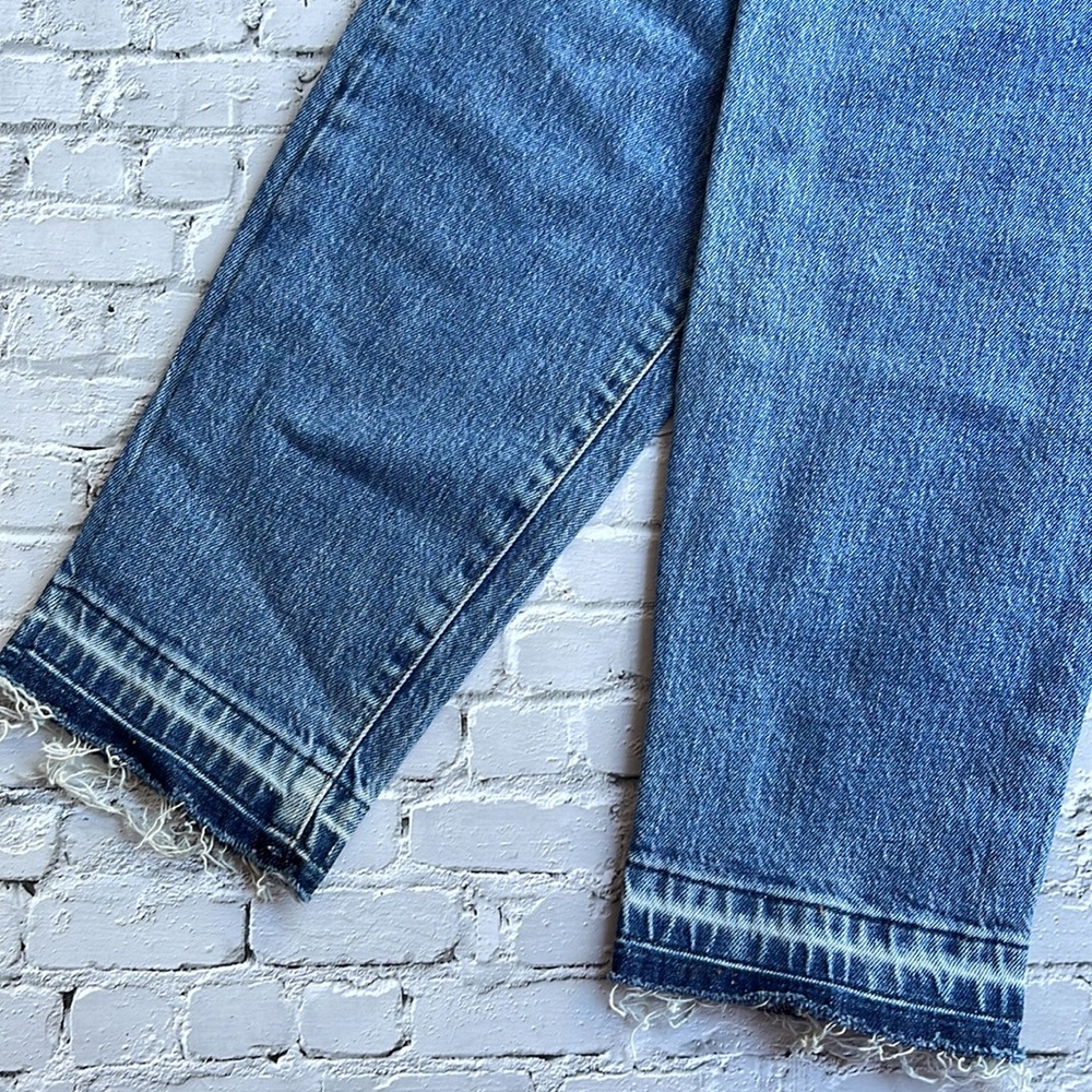 ZARA | High waisted distressed hem jeans - Picture 8 of 10